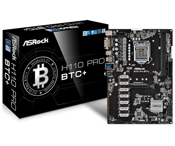 Материнская плата ASRock H110 Pro BTC+ (S1151, INTEL H110, ATX) (H110 Pro BTC+) б/у